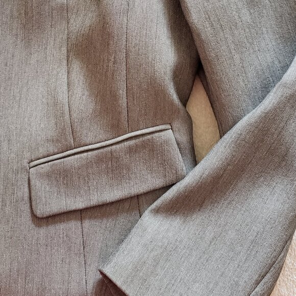 Kasper Stand Notch Collar Jacket Soft Gray Size 14 - Picture 3 of 8
